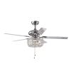Silver Orchid Campbell 49-inch Chrome Lighted Ceiling Fan